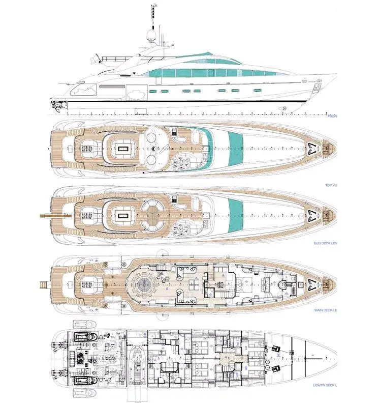 2008 ISA 120 Sport Yacht For Sale in Ibiza ES-PM 2008 ISA 120 Sport Yacht For Sale in Ibiza ES-PM