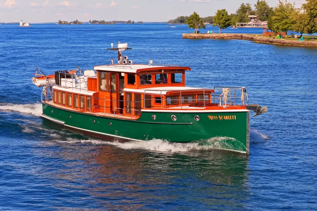 Miss Scarlett 1929 Gidley 52 Retro Modern Motor Yacht Yacht For Sale in Alexandria Bay NY Miss Scarlett 1929 Gidley 52 Retro Modern Motor Yacht Yacht For Sale in Alexandria Bay NY