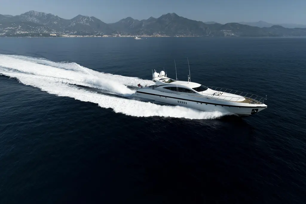 CANVAS 2008 Mangusta 108 Yacht For Sale in Antibes CANVAS 2008 Mangusta 108 Yacht For Sale in Antibes