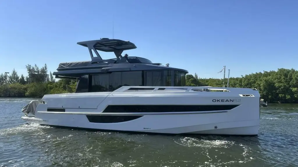 Mojo 2024 Okean 52 Flybridge Yacht For Sale in Dania Beach FL Mojo 2024 Okean 52 Flybridge Yacht For Sale in Dania Beach FL