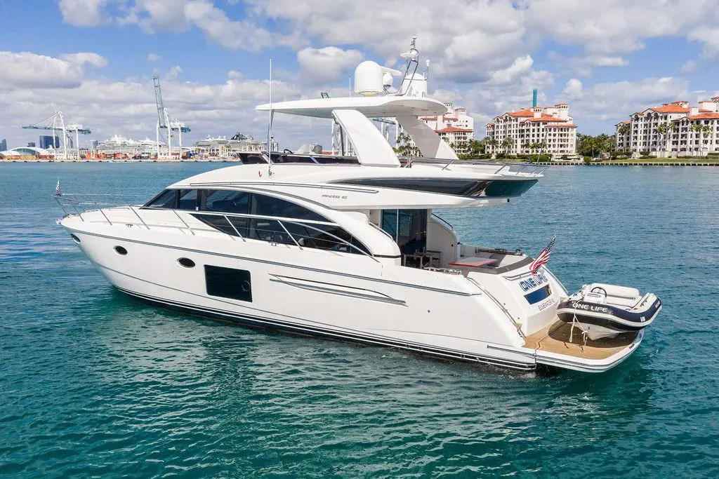 One Life 2016 Princess 60 Flybridge Motor Yacht Yacht For Sale in Miami Beach FL