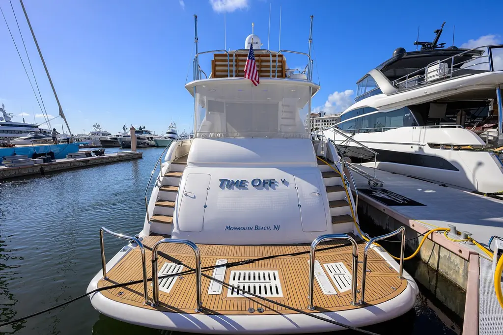 Time Off V 2005 Lazzara Yachts 68 Enclosed Bridge Yacht For Sale in Monmouth Beach NJ Time Off V 2005 Lazzara Yachts 68 Enclosed Bridge Yacht For Sale in Monmouth Beach NJ