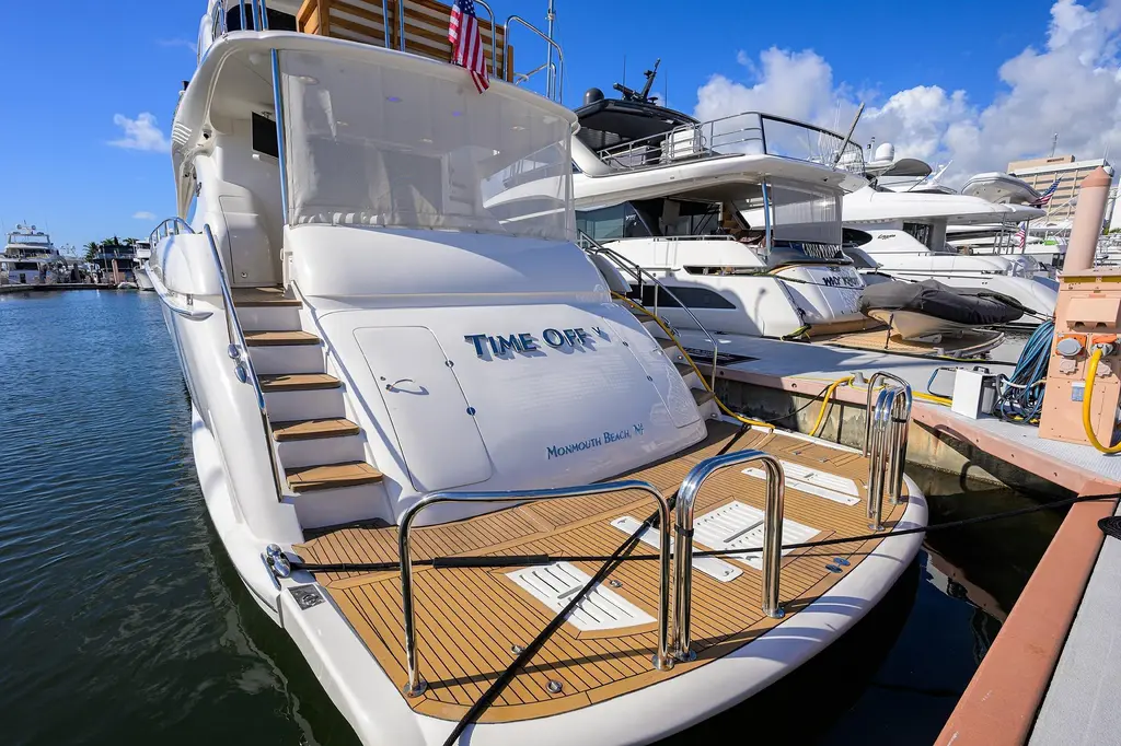 Time Off V 2005 Lazzara Yachts 68 Enclosed Bridge Yacht For Sale in Monmouth Beach NJ Time Off V 2005 Lazzara Yachts 68 Enclosed Bridge Yacht For Sale in Monmouth Beach NJ