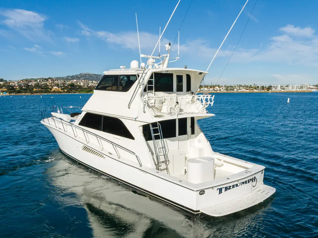 Triumph 1999 Viking Enclosed Bridge Yacht For Sale in Wilmington CA Triumph 1999 Viking Enclosed Bridge Yacht For Sale in Wilmington CA
