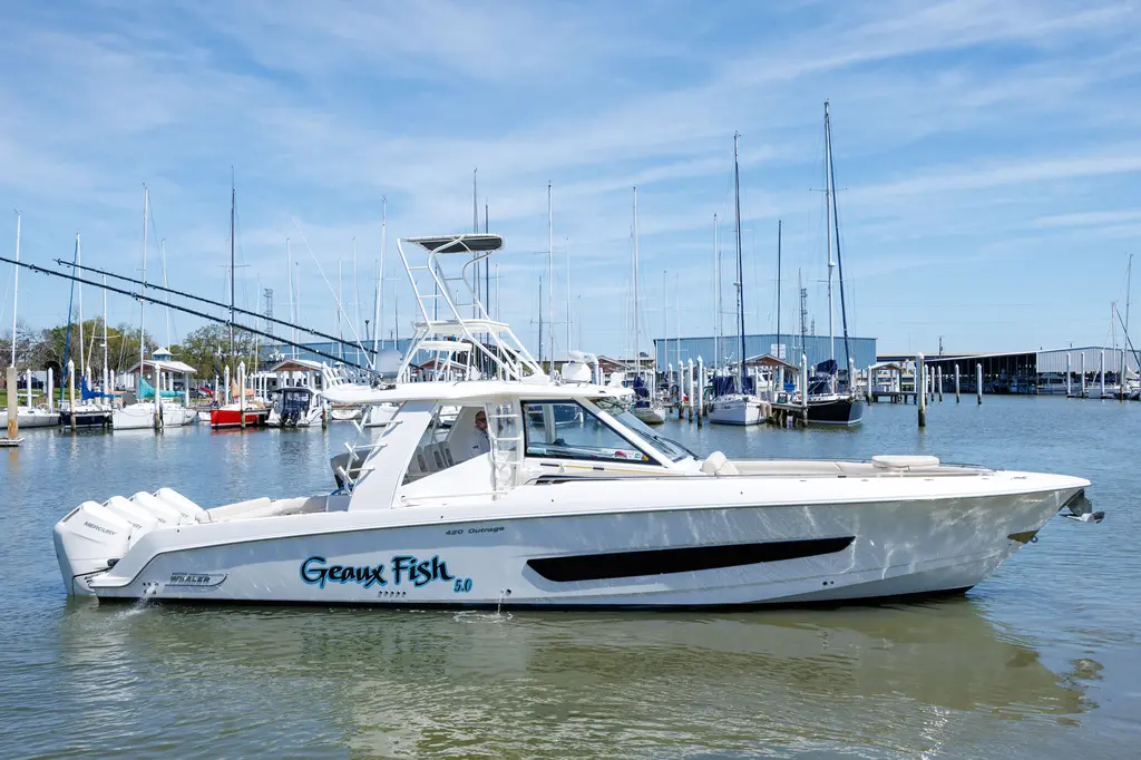 Geaux Fish 2019 Boston Whaler 420 Outrage Yacht For Sale in Seabrook TX Geaux Fish 2019 Boston Whaler 420 Outrage Yacht For Sale in Seabrook TX