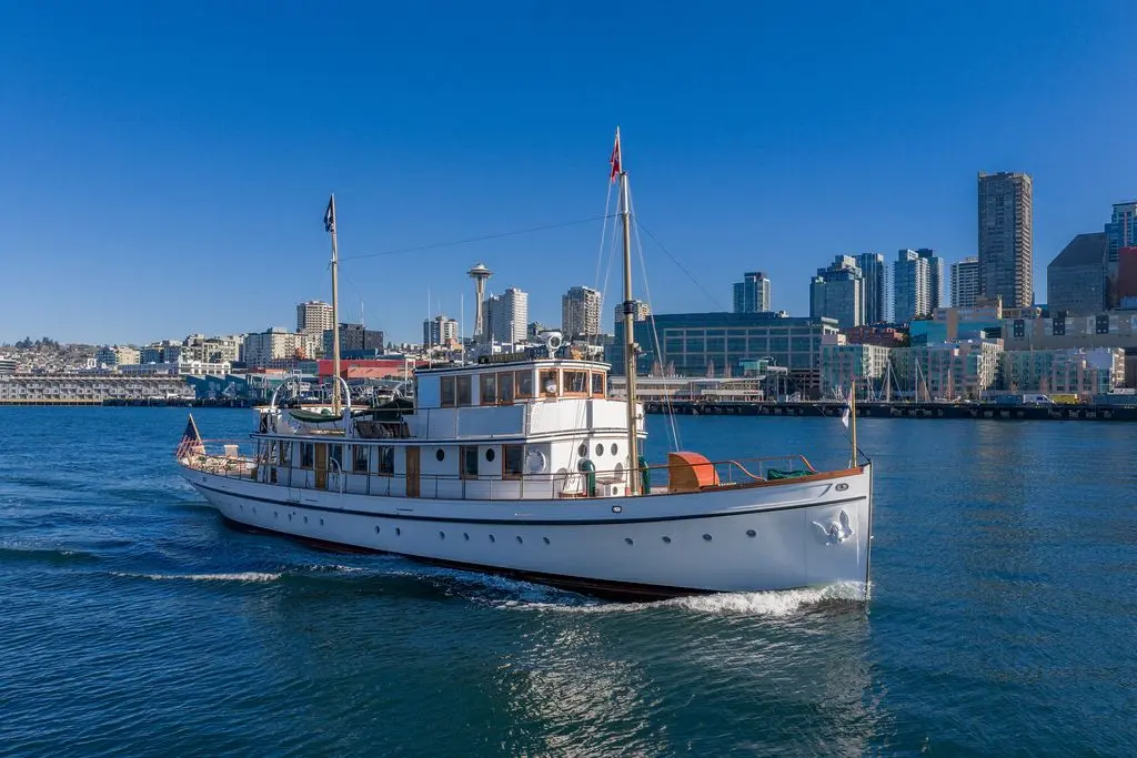 Blue Peter 1928 Custom Fan Tail Motor Yacht Yacht For Sale in Seattle WA Blue Peter 1928 Custom Fan Tail Motor Yacht Yacht For Sale in Seattle WA