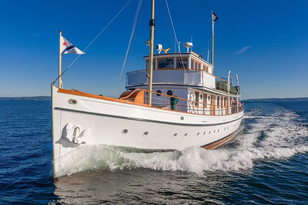 Blue Peter 1928 Custom Fan Tail Motor Yacht Yacht For Sale in Seattle WA Blue Peter 1928 Custom Fan Tail Motor Yacht Yacht For Sale in Seattle WA