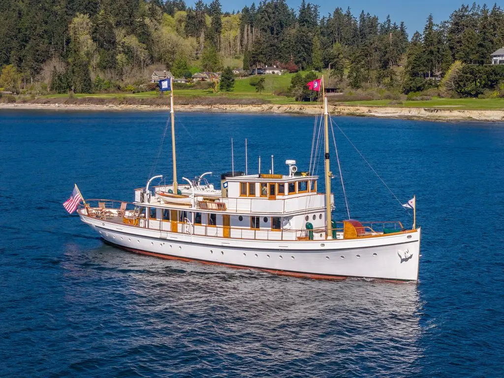 1928 custom fan tail motor yacht blue peter seattle washington for sale